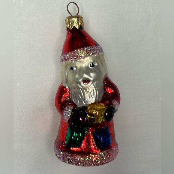 6 Classic Vintage Glass Christmas Ornaments. Possibly made in Poland or Germany - Picture 7 of 8